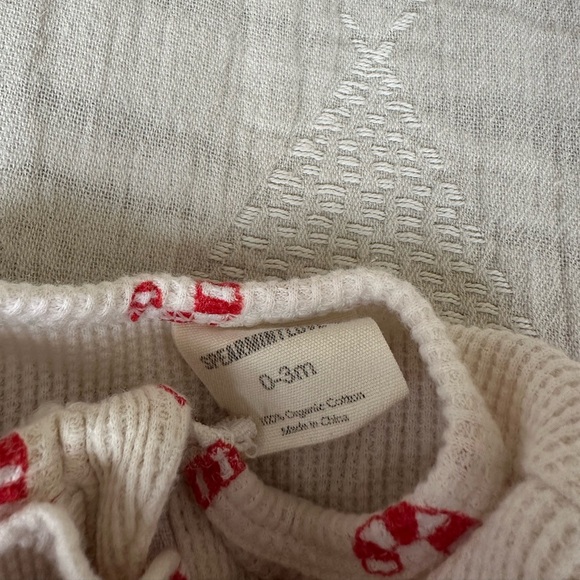 Spearmint Love Candy Cane Waffle Footie - Picture 4 of 5